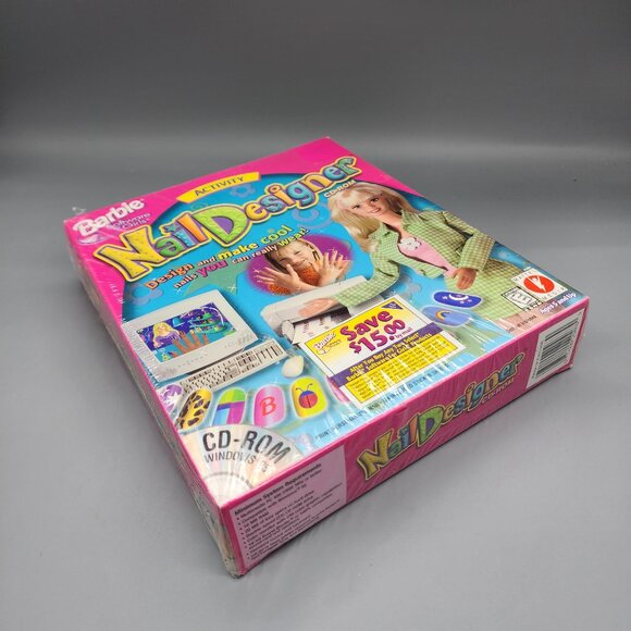 Barbie Nail Designer PC CD-ROM Game 2000 Sealed New Mattel Software for Girls - Picture 4 of 4